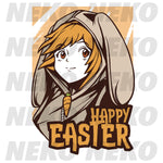 Easter Bunny Anime Girl DTF Print - 5 Pack