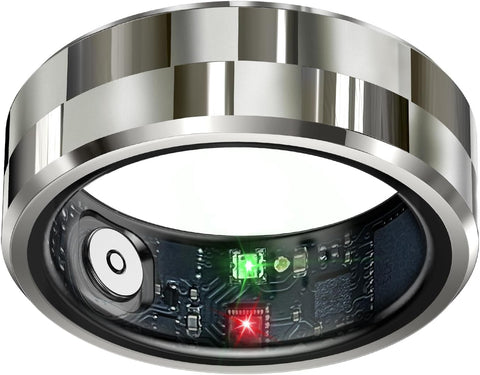 Revolutionary Smart Ring Health Tracker - Your Ultimate Waterproof Fitness Companion for Activity Monitoring, Sleep Tracking, and Heart Rate Insights in Stylish Silver