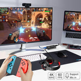 Elevate Your Streaming Experience with the 4K HDMI Video Capture Card - 1080P 60FPS for Nintendo Switch, Xbox, PS4, and More!