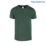 Poly-Cotton Adult Unisex Crew Neck Short Sleeve T Shirt