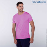 Poly-Cotton Adult Unisex Crew Neck Short Sleeve T Shirt