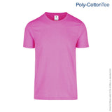 Poly-Cotton Adult Unisex Crew Neck Short Sleeve T Shirt