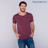 Poly-Cotton Adult Unisex Crew Neck Short Sleeve T Shirt