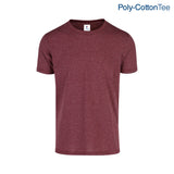 Poly-Cotton Adult Unisex Crew Neck Short Sleeve T Shirt