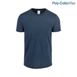 Poly-Cotton Adult Unisex Crew Neck Short Sleeve T Shirt
