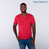 Poly-Cotton Adult Unisex Crew Neck Short Sleeve T Shirt