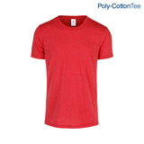 Poly-Cotton Adult Unisex Crew Neck Short Sleeve T Shirt