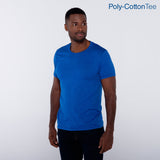 Poly-Cotton Adult Unisex Crew Neck Short Sleeve T Shirt