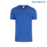 Poly-Cotton Adult Unisex Crew Neck Short Sleeve T Shirt