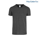 Poly-Cotton Adult Unisex Crew Neck Short Sleeve T Shirt