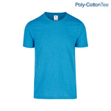 Poly-Cotton Adult Unisex Crew Neck Short Sleeve T Shirt