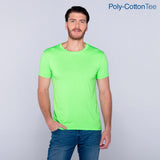 Poly-Cotton Adult Unisex Crew Neck Short Sleeve T Shirt