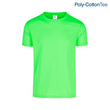 Poly-Cotton Adult Unisex Crew Neck Short Sleeve T Shirt