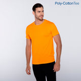 Poly-Cotton Adult Unisex Crew Neck Short Sleeve T Shirt
