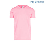 Poly-Cotton Adult Unisex Crew Neck Short Sleeve T Shirt