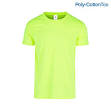 Poly-Cotton Adult Unisex Crew Neck Short Sleeve T Shirt