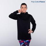 Yazbek C0703 adult quarter-zip blank sweatshirt in Black