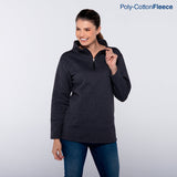 Yazbek C0703 adult quarter-zip blank sweatshirt in Heather Black