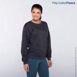 Yazbek C0700 adult crewneck blank sweatshirt in Heather Black