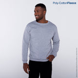 Yazbek C0700 adult crewneck blank sweatshirt in Heather Grey