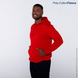 Yazbek C0701 adult pullover blank hoodie in Red