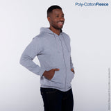 Yazbek C0702 adult full-zip blank hoodie in Heather Grey