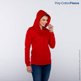 Yazbek C0702 adult full-zip blank hoodie in Red