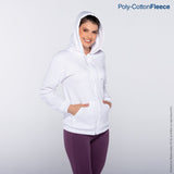 Yazbek C0702 adult full-zip blank hoodie in White