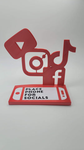 Social media tap and go stand