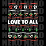 Love To All Ugly Christmas Sweater DTF Transfer