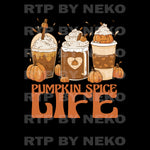 Pumpkin Spice Life Fall DTF Transfer 5 Pack