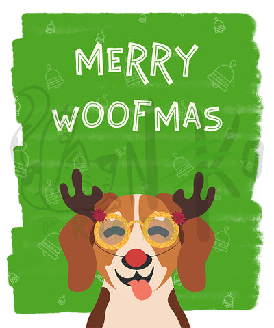 Merry Woofmas Dog Holiday PNG