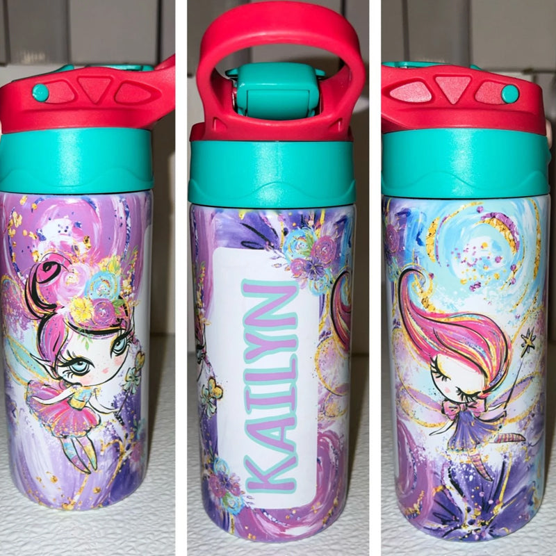 12oz Case (5 Unit/5 colors mix) Kid Tumbler Sublimation Strainght Water  Bottle