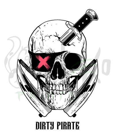 Dirty Pirate Skull PNG