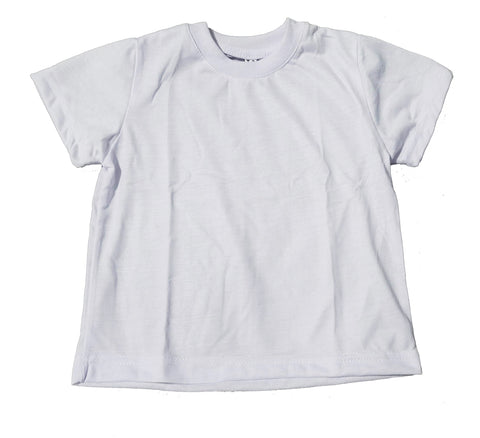 Toddlers 100% Polyester Blank White Shirt - Unisex